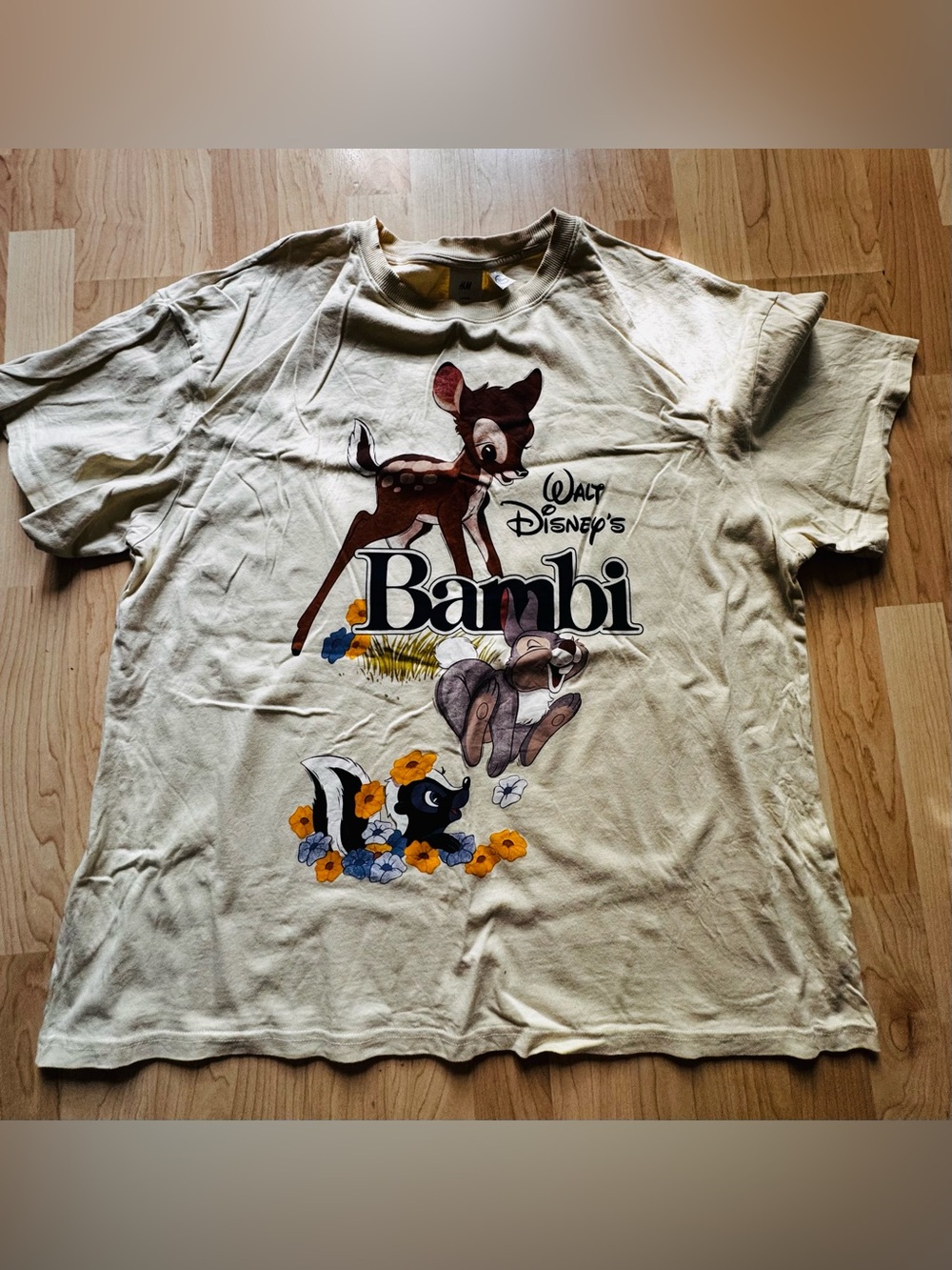 Disney Bambi Graphic Women’s T‑Shirt in Cream